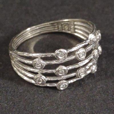 14K White Gold & Diamond Designer Ring