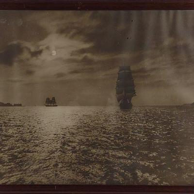 Willard Worden Framed Print of Ships on the Bay