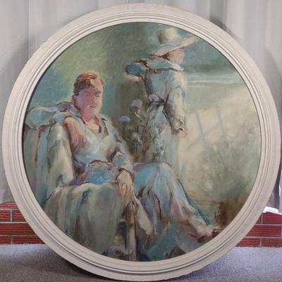 Florence Chesnutt Oil on Board Portrait Painting