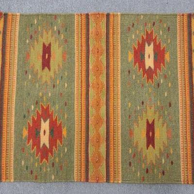 Zapotec Oaxaca Native American Rug 24" x 39"