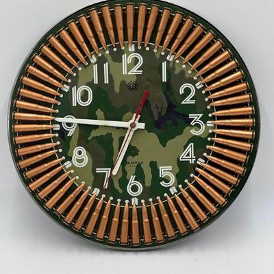 Bullet Wall Clock With Real Bullets
