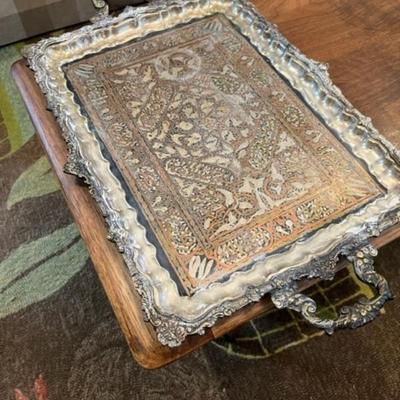 Intricate silver-plate on copper