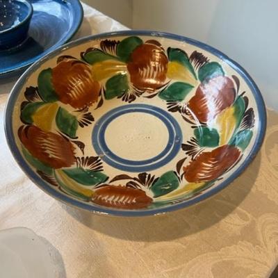 Rare painted bowl/signed
