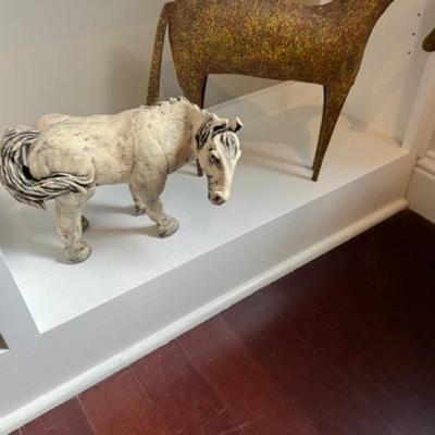Pottery and Metal Horses