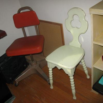 office chair  $ 25.00
wood chair and desk  $ 55.00