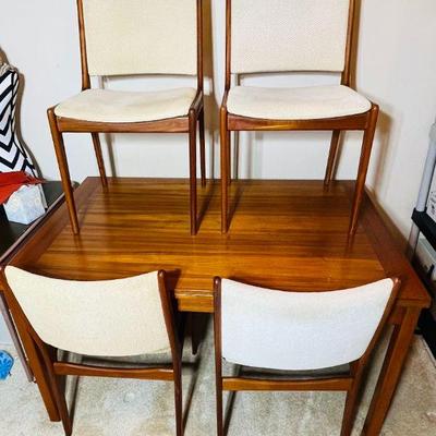 Mid Century Modern KD Design Teak Chairs and Table