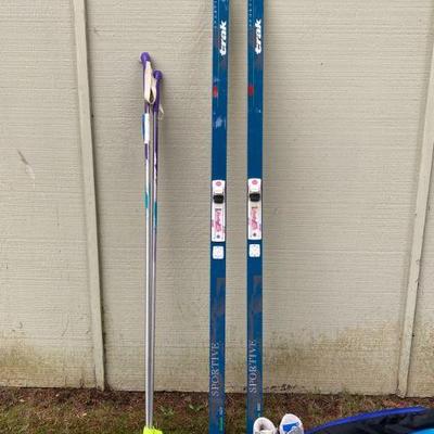 Cross Country Skis, poles and boots