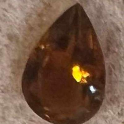 HTS270- Tear Drop Golden Topaz Gemstone