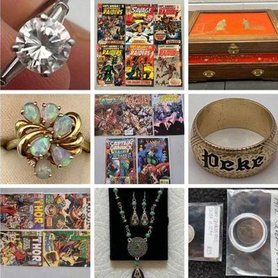 Lots of hidden treasures to find! Exquisite 14k jewelry, jade, items & equipment from a dog grooming business, collectibles, household...