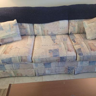 Very nice sofa, no rips or tears in the fabric, no stains