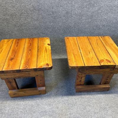 Pine Rustic End Tables
