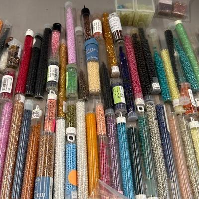 Assorted Tubes of Glass  and Acrylic Beads