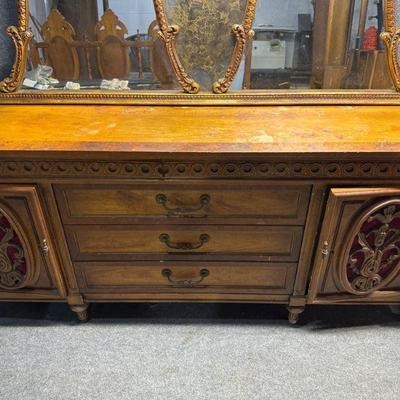 9 Drawer Dresser with Double Panel Mirror