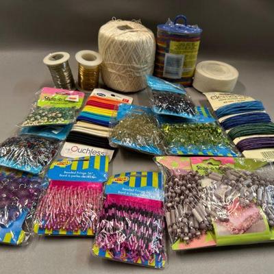 Beaded Fringe , Wire and Hemp Jewelry Cord