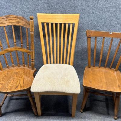 Mismatched Wooden Chairs