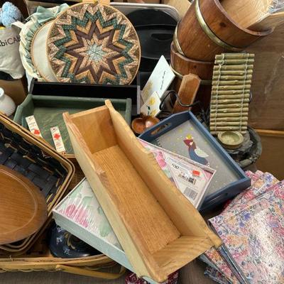 Baskets, Wooden Trays, and More