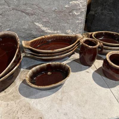 McCoy and Hull Brown Dripware Pottery