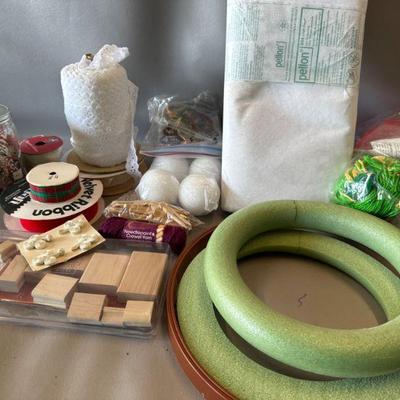 Crafting Supplies - Iron on Backing, Ribbon, Stamps