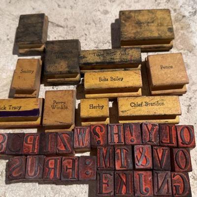 Vintage Rubber Stamps - Dick Tracy, Perry Winkle, Chief Brandon