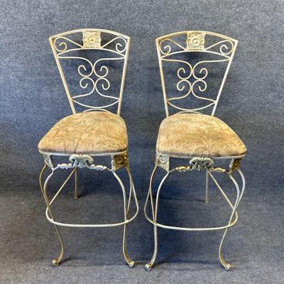 Wrought Iron Bar Height Stools
