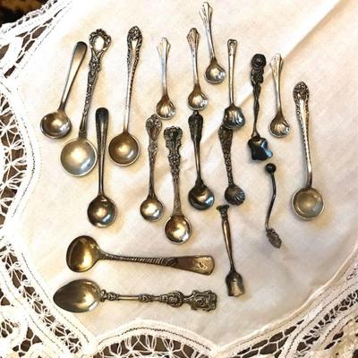 Large salt spoon collection