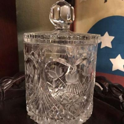Crystal biscuit jar