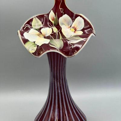 Handpainted By J. Powell Flower Vase

