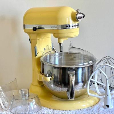 KitchenAid Epicurean 475W Stand Mixer & Attachments
Works flawlessly.
Includes whisk, mixer, and bread hook along with plastic hoods and...