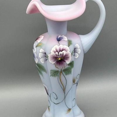 Fenton KA Barley Handpainted Vase
