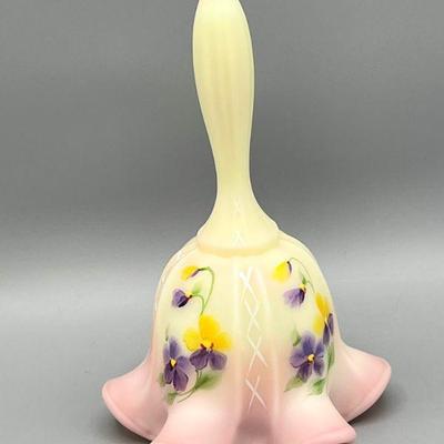 Fenton Burmese Glass Museum Collection Hand Painted Bell
