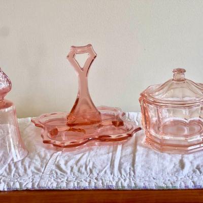 (3) Shining Depression Glass Pieces
