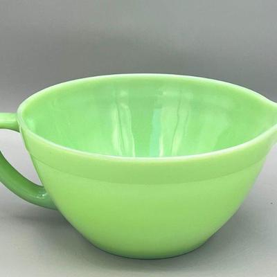 Fire King 1950s Jadeite Bowl With Handle
