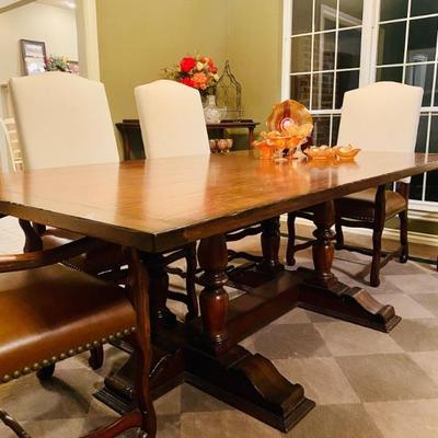 Ralph Lauren FarmHouse Dining Table w/ Henredon Chairs