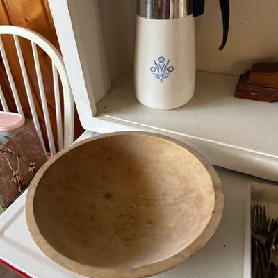 Mixing bowl and coffee percolator 