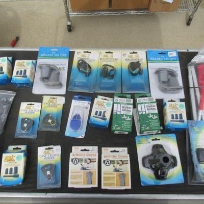 GENEROUS QUANTITY OF WALKING CANE, ACCESSORIES ASSORTED