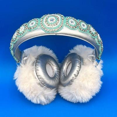 Furry Earmuff Adjustable Soft Plush Stylish Wireless Headphones 