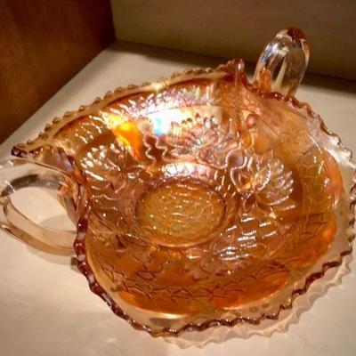 Amber Carnival Glass