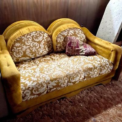 Yellow retro couch 