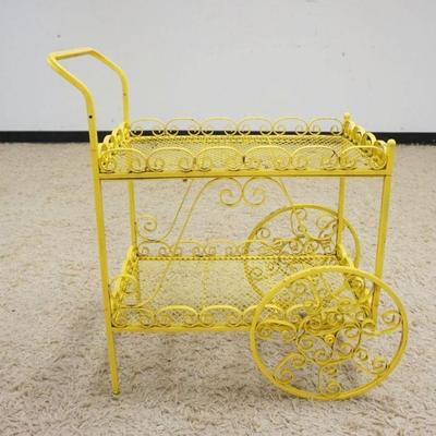 1181	WROUGHT IRON PLANT PATIO CART, APPROXIMATELY 29 IN X 17 IN X 31 IN H
