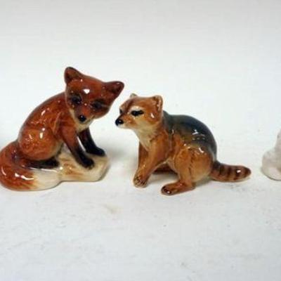 1140	GOEBEL ANIMAL  FIGURINES, LOT OF 4 INCLUDING UNICORN, FOX,AND BEAR. TALLEST APPROXIMATELY 4  IN H
