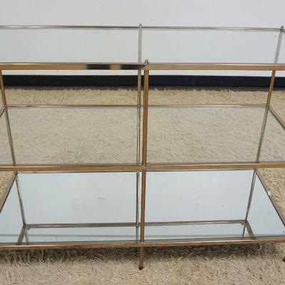 1239	3 TIER METAL STAND WITH MIRROR BOTTOM, APPROXIMATELY 42 IN X 18 IN X 30 IN
