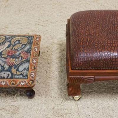 1178	FOOT STOOLS WITH FAUX ALLIGATOR FINISH, LARGEST APPROXIMATELY 17 1/2 IN X 12 IN H
