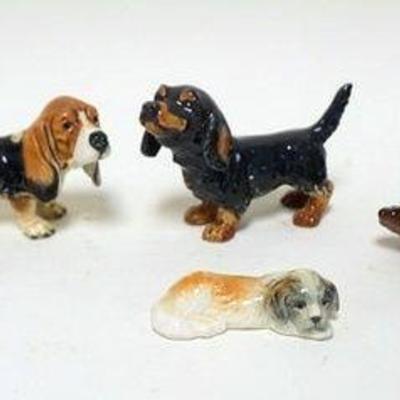 1143	GOEBEL DOG FIGURINES, LOT OF 6, LARGEST APPROXIMATELY 4 1/2 IN H
