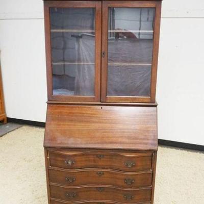1167	GOVENOR WINTHROP 2 PC SECRETARY DESK, WITH BALL AND CLAW FEET
