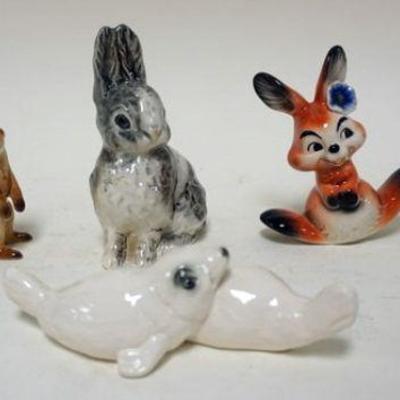 1136	GOEBEL ANIMAL  FIGURINES, LOT OF 6 INCLUDING RABBIT, SEAL, ETC. TALLEST APPROXIMATELY 5 IN H

