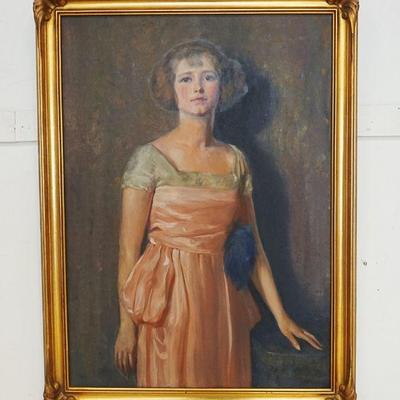1097	PORTRAIT OF DAUGHTER OF MAJOR GENERAL JOHN F O'RYAN CIRCA 1920, APPROXIMATELY 36 IN X 48 IN
