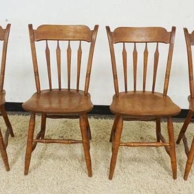1206	4 COUNTRY ARROW BACK SOLID MAPLE BENT BROS CHAIRS
