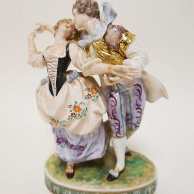 1024	DRESDEN GERMAN FIGURINE OF MAN & WOMAN DANCING, APPROXIMATELY 10 1/4 IN HIGH
