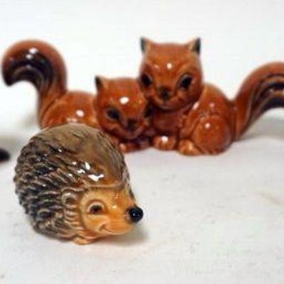 1139	GOEBEL ANIMAL  FIGURINES, LOT OF 6 INCLUDING SQUIRREL, PIG, MOUSE, ETC. TALLEST APPROXIMATELY 3  IN H
