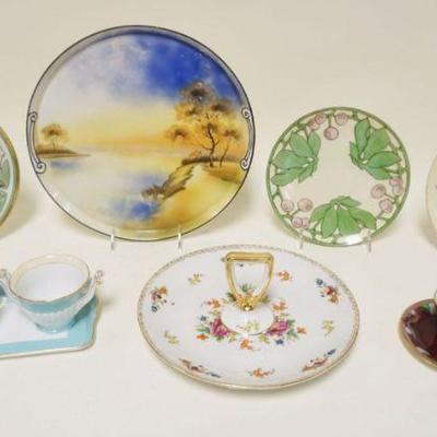 1266	LOT OF ASSORTED CHINA INCLUDING NORITAKE CREAMER & SUGAR, HAND PAINTED LIMOGES PLATES
